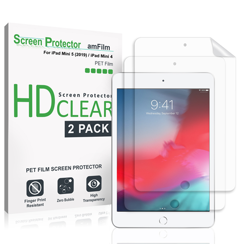 amFilm iPad Mini 5 & 4 Screen Protector HD Clear - TechMatte