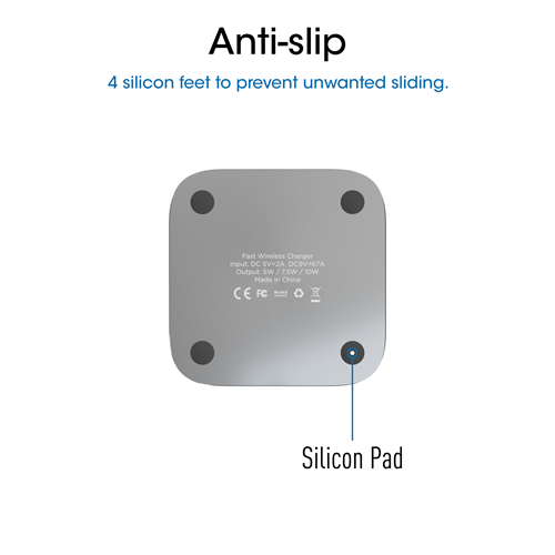 thumbnail image 2 of TechMatte Fast Wireless Charging Stand For Qi-Enabled Phones - Black - Includes Charging Dock 2 of 4