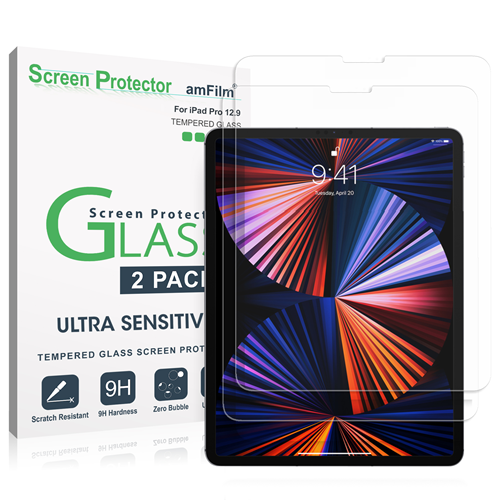 muis vruchten Oude tijden amFilm iPad Pro 12.9 Glass Screen Protector Ultra-Sensitive 2-Pack -  TechMatte