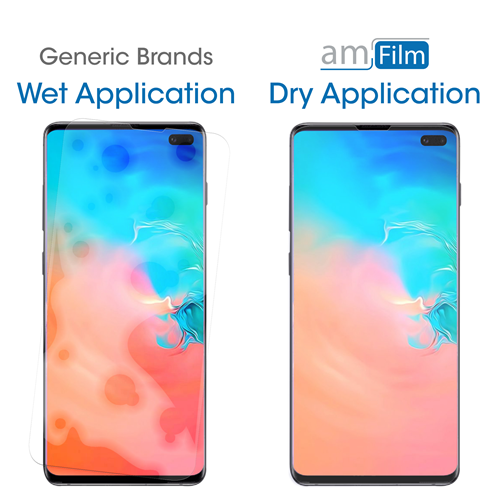 amFilm Samsung Galaxy S10 Plus Elastic Skin Screen Protector HD Clear  2-Pack - TechMatte