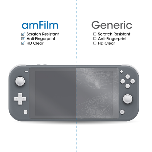 amFilm Nintendo Lite Protector 3-Pack - TechMatte