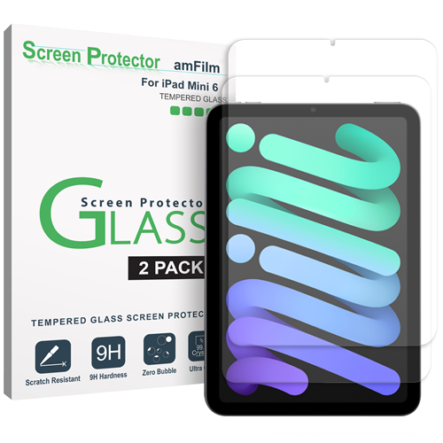 amFilm iPad Mini 6 (2021) Glass Screen Protector 2-Pack