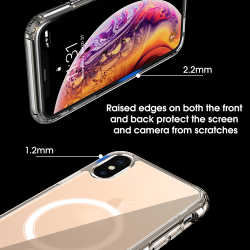 amCase iPhone X/Xs (5.8) Clear Case with MagSafe Support for Wireless  Charging