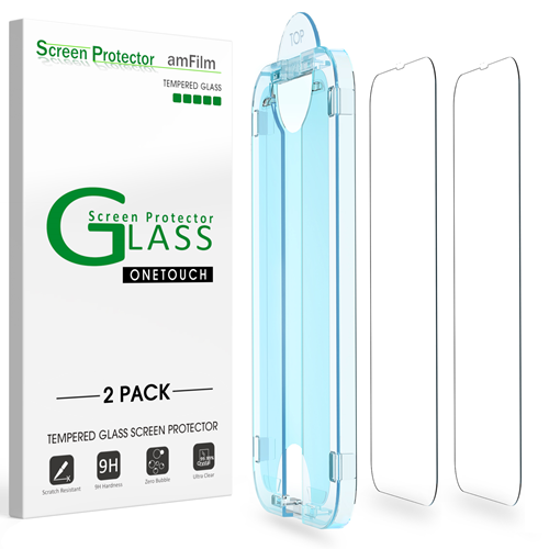 amFilm OneTouch iPhone 14 & iPhone 13/13 Pro Glass Screen Protector (6.1