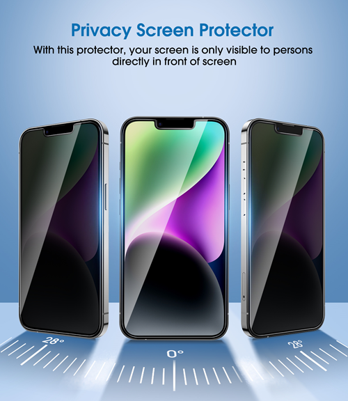 Film de protection en verre trempé pour iPhone 13 Pro Max/iPhone 14 Plus