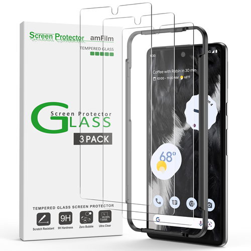 thumbnail image 2 of 2 Pack Tempered Glass Screen Protector For Google Pixel 3 5 6 6A 7 Pro Full Cover 2 of 6