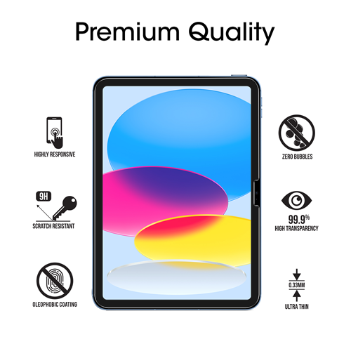 thumbnail image 2 of 2 Pack Tempered Glass Screen Protector For IPad 10th Gen 10.9 Inch 2022 Model 2 of 6