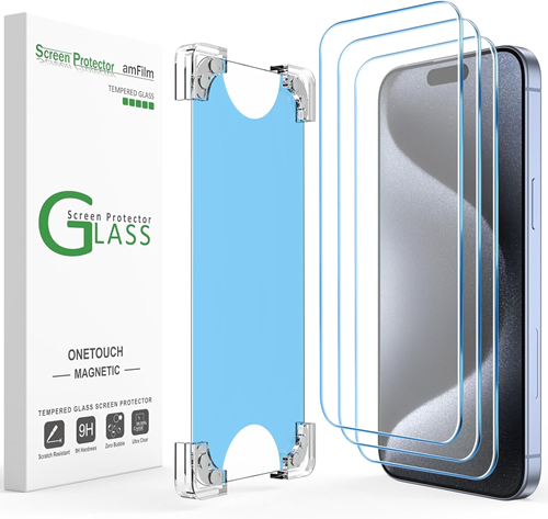 2 Pack amFilm OneTouch Samsung Galaxy S22 5G Tempered Glass Screen Protector  